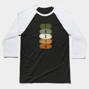 Earthy Tones Stripes Vertical Baseball T-Shirt